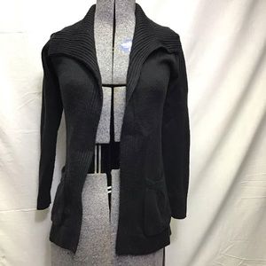 Vintage Rib Detail Open Cardigan